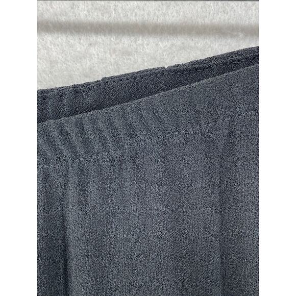 EILEEN FISHER Pants PP Petite Silk Georgette Crepe Pull On Side Zip Gray - Picture 3 of 11